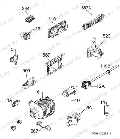 Взрыв-схема посудомоечной машины Electrolux ESF4510ROW - Схема узла Electrical equipment 268